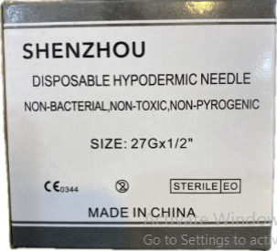 سرسوزن شنزو 27-13 و 25-13 بسته ۱۰۰ عددی